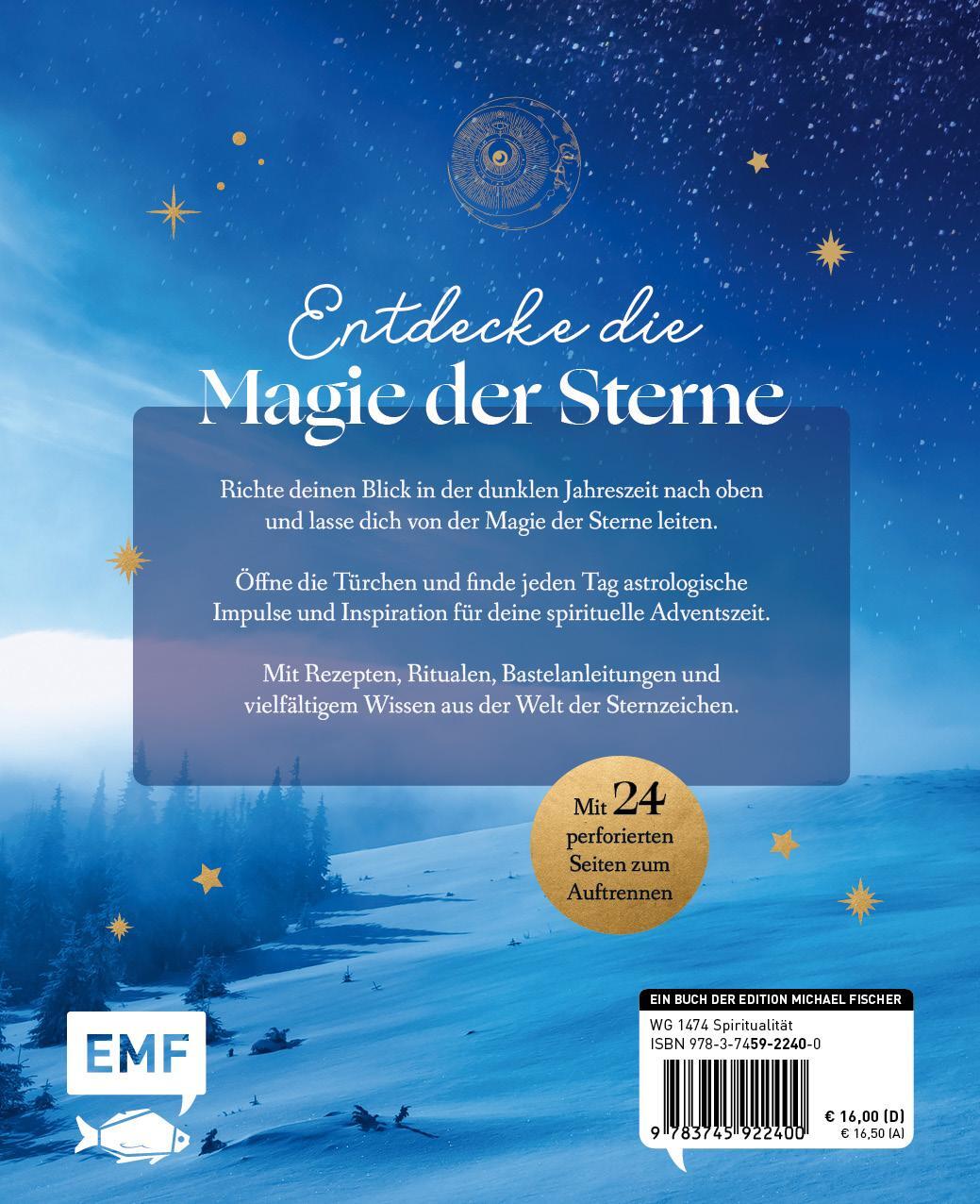 Rückseite: 9783745922400 | Mein Astrologie-Adventskalender-Buch: Kosmische Weihnachten | Buch