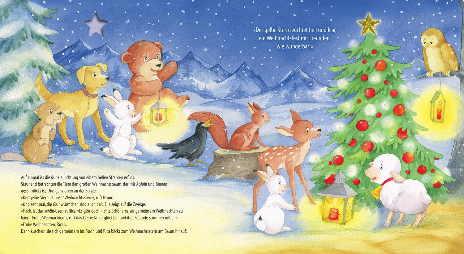 Bild: 9783780664921 | Frohe Weihnachten, Rica! | Funkel-Bilderbuch mit Glitzersteinen | Buch