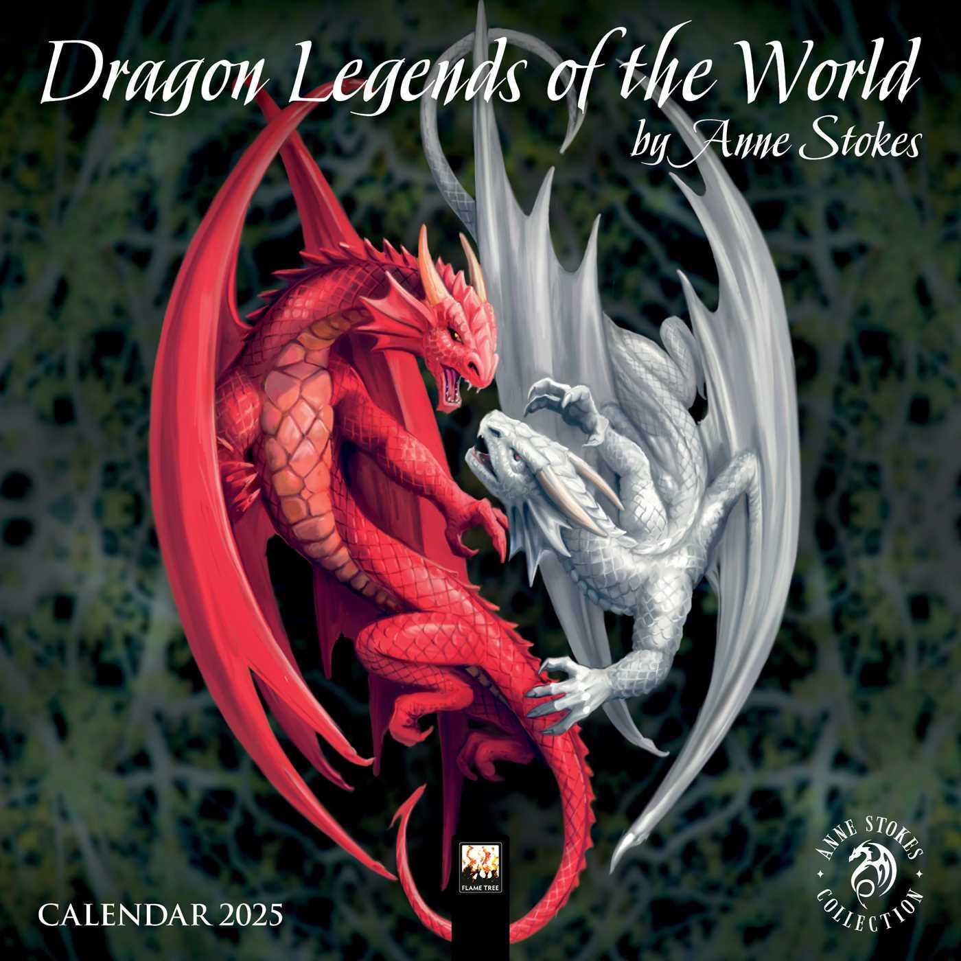 Cover: 9781835621202 | Anne Stokes: Dragon Legends of the World Mini Wall Calendar 2025...