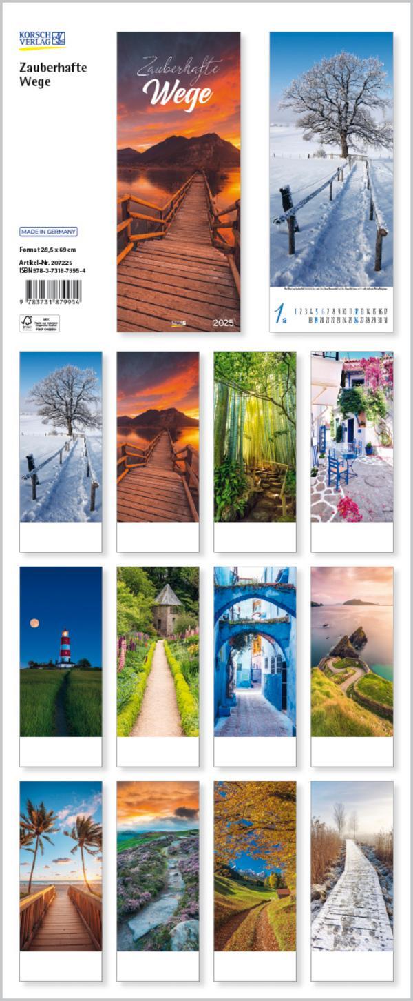 Bild: 9783731879954 | Zauberhafte Wege 2025 | Verlag Korsch | Kalender | Spiralbindung