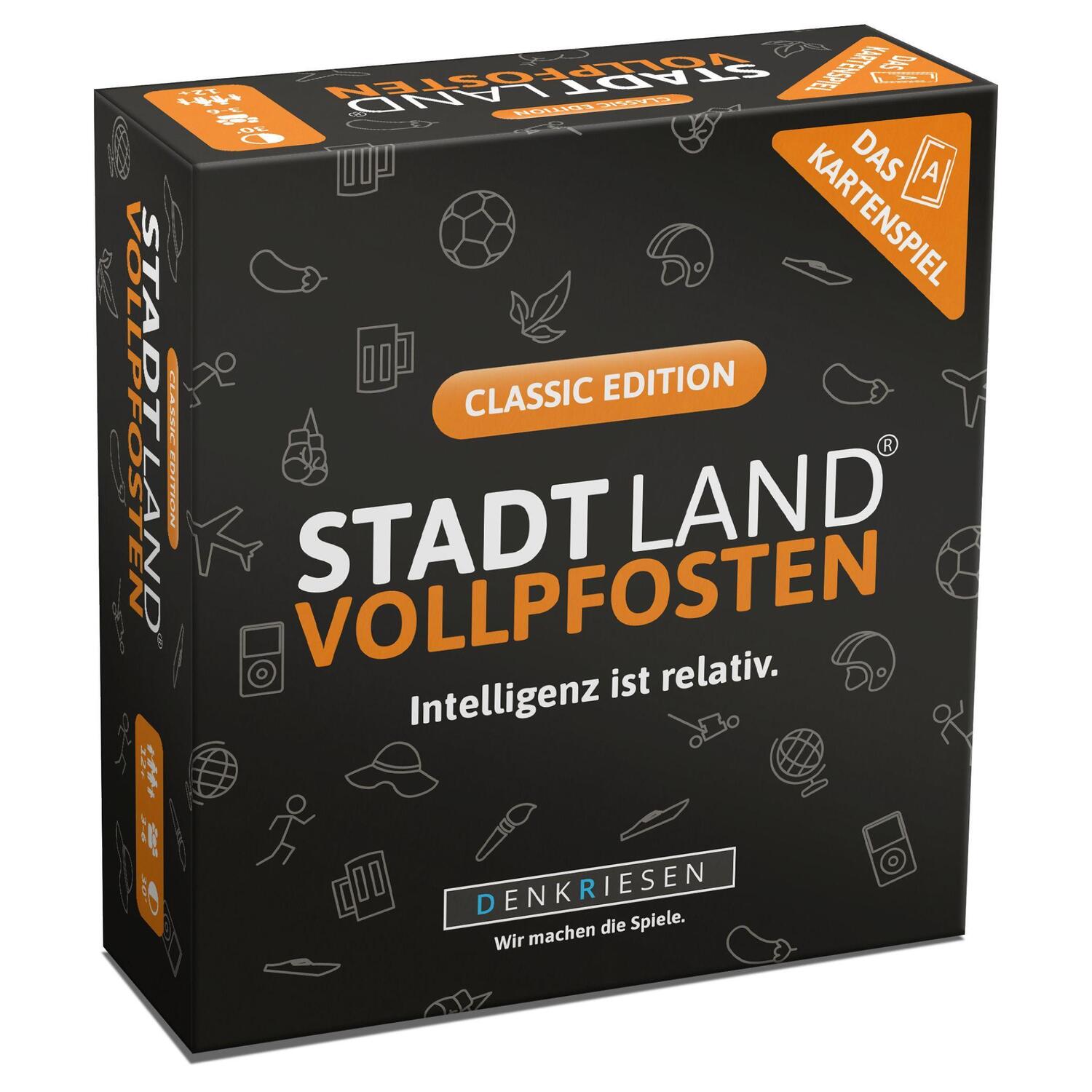 Cover: 4260528090518 | DENKRIESEN - STADT LAND VOLLPFOSTEN - Das Kartenspiel - Classic...
