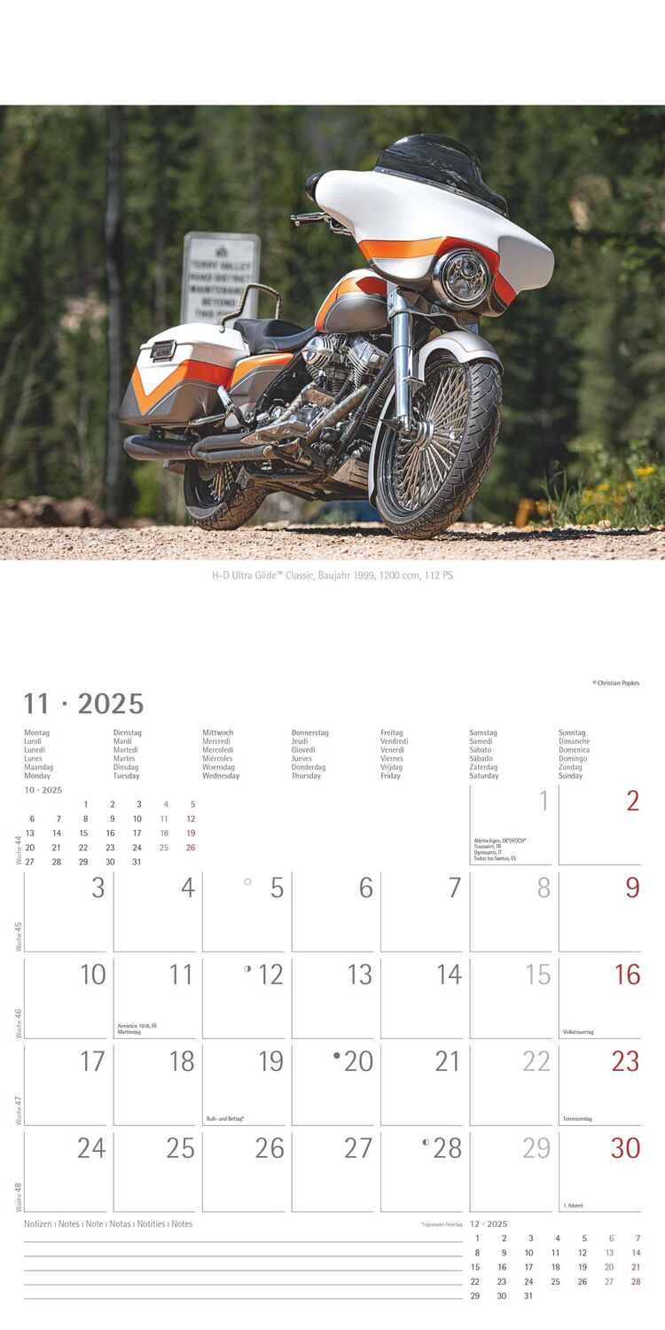 Bild: 4251732340940 | Harleys 2025 - Broschürenkalender 30x30 cm (30x60 geöffnet) -...