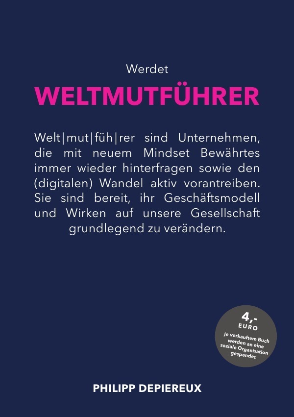 Cover: 9783753105185 | Werdet WELTMUTFÜHRER | Philipp Depiereux | Taschenbuch | 2020 | epubli