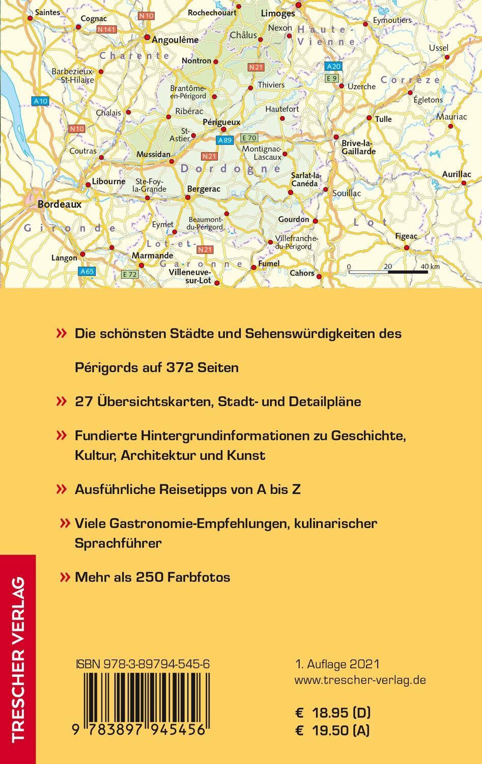 Rückseite: 9783897946736 | TRESCHER Reiseführer Périgord | Heike Bentheimer | Taschenbuch | 2024