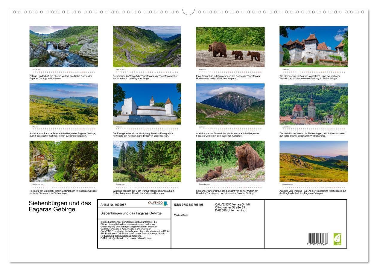 Bild: 9783383798498 | Siebenbürgen und das Fagaras Gebirge (Wandkalender 2025 DIN A2...