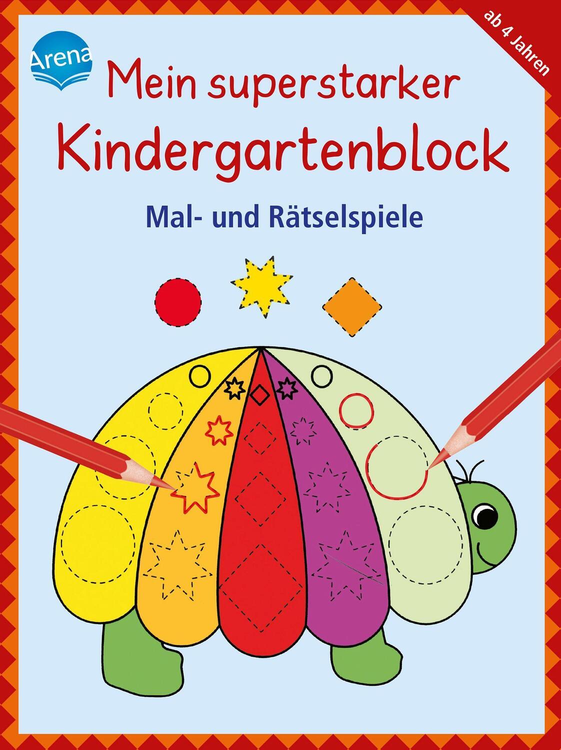 Cover: 9783401416137 | Mein superstarker Kindergartenblock | Mal- und Rätselspiele | Schäfer