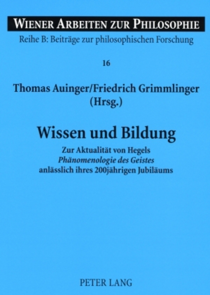 Cover: 9783631551394 | Wissen und Bildung | Thomas Auinger (u. a.) | Taschenbuch | Deutsch