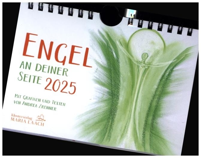 Cover: 9783865343901 | Tischkalender Engel an deiner Seite 2025 | Andrea Zrenner | Kalender