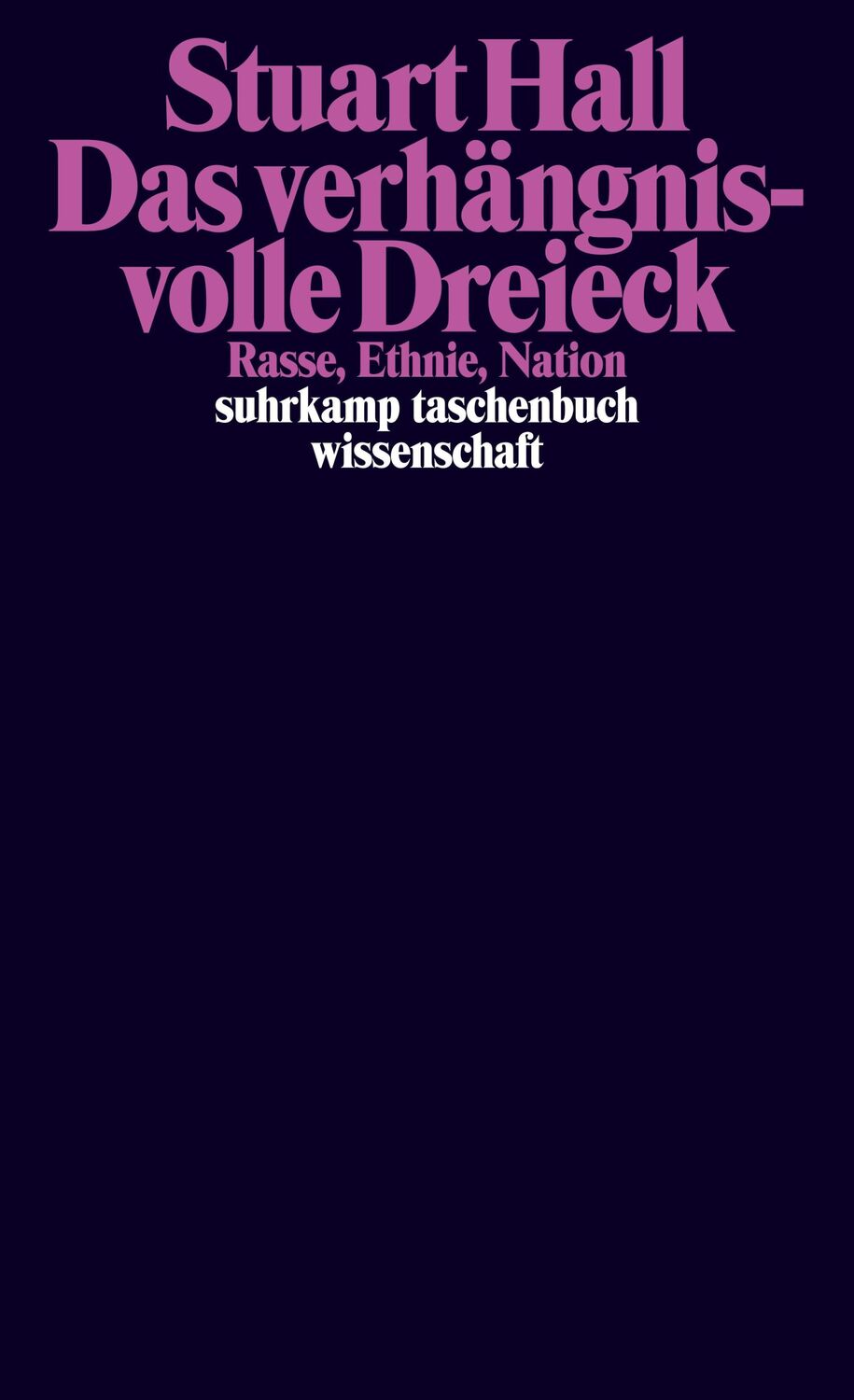 Cover: 9783518300107 | Das verhängnisvolle Dreieck | Rasse, Ethnie, Nation | Stuart Hall