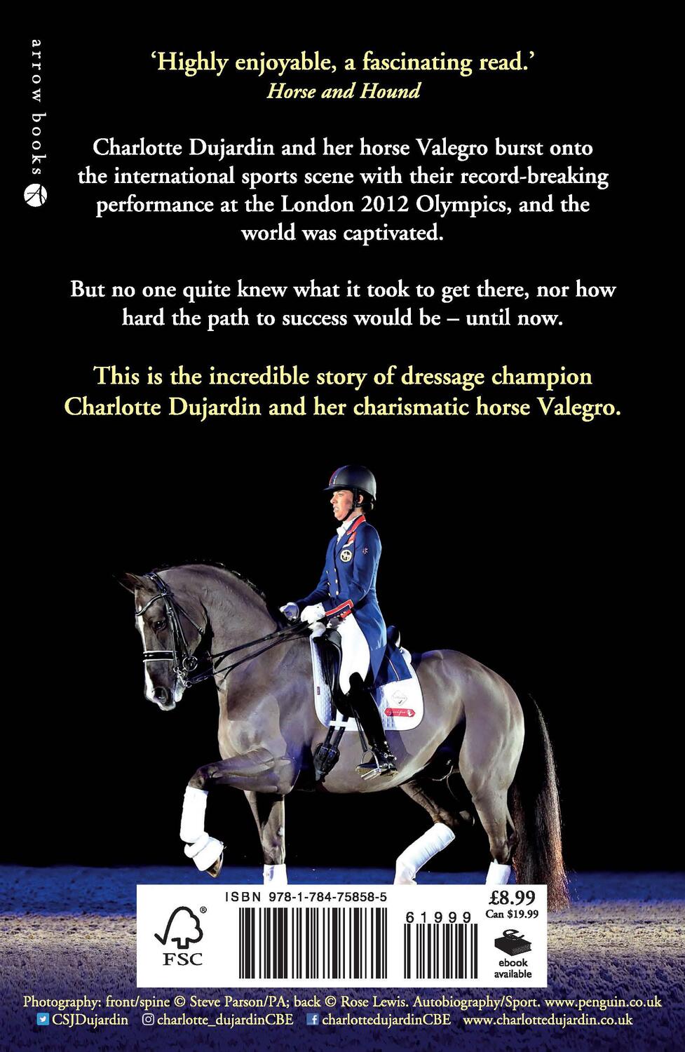 Rückseite: 9781784758585 | The Girl on the Dancing Horse | Charlotte Dujardin and Valegro | Buch