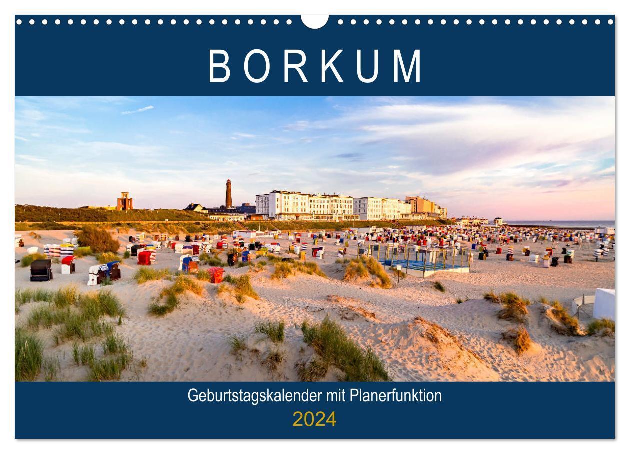 Cover: 9783383031854 | BORKUM Geburtstagskalender mit Planerfunktion (Wandkalender 2024...