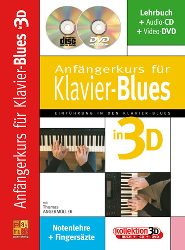 Cover: 3555111302019 | Anfängerkurs für Klavier-Blues in 3D (+CD +DVD): für Klavier