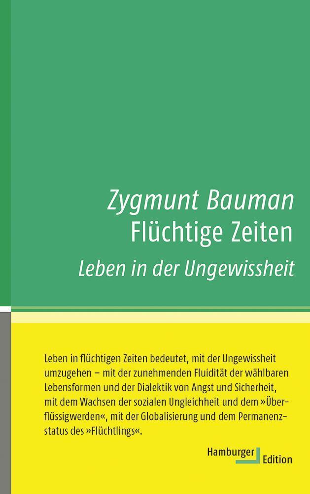 Cover: 9783936096927 | Flüchtige Zeiten | Leben in der Ungewissheit | Zygmunt Bauman | Buch