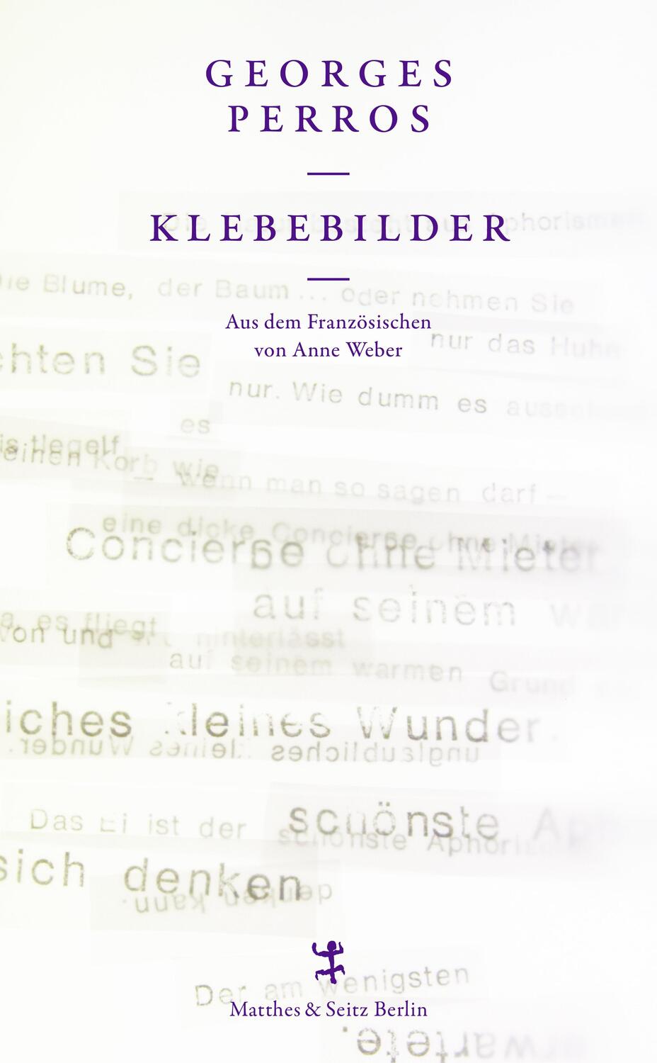 Cover: 9783957576910 | Klebebilder | Georges Perros | Buch | Deutsch | 2020