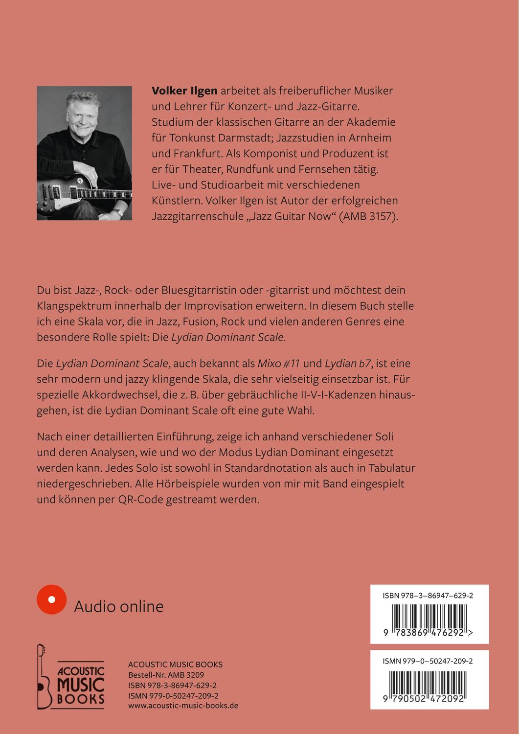Rückseite: 9783869476292 | Lydian Dominant for Jazz Guitar | Volker Ilgen | Taschenbuch | Deutsch