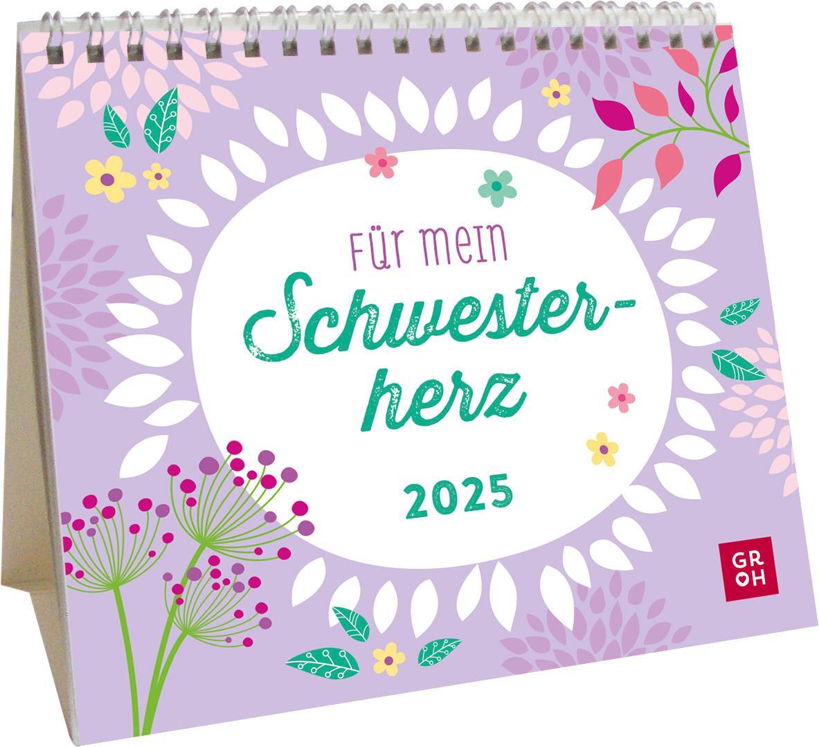 Cover: 4036442012239 | Mini-Kalender 2025: Für mein Schwesterherz | Groh Verlag | Kalender