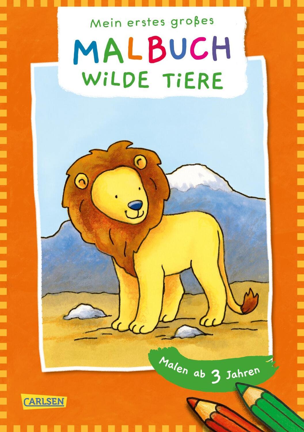 Cover: 9783551191236 | Mein erstes großes Malbuch: Wilde Tiere : Malen ab 3 Jahren | Buch