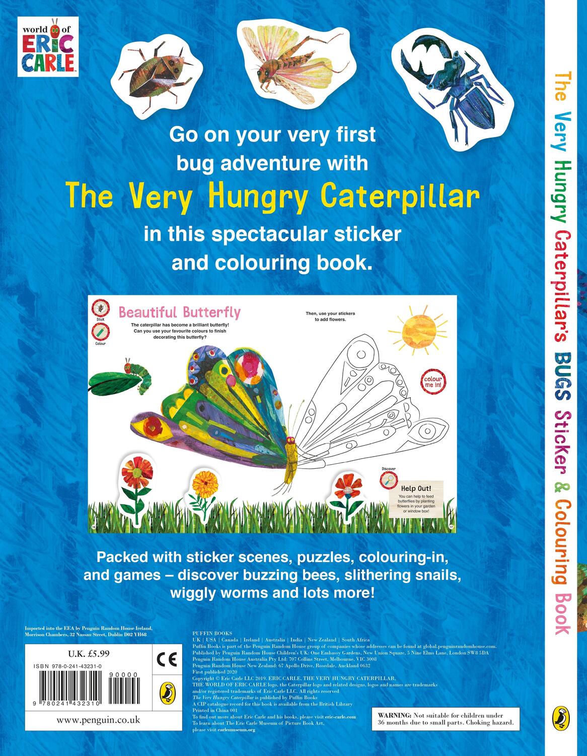 Rückseite: 9780241432310 | The Very Hungry Caterpillar's Bugs Sticker and Colouring Book | Carle
