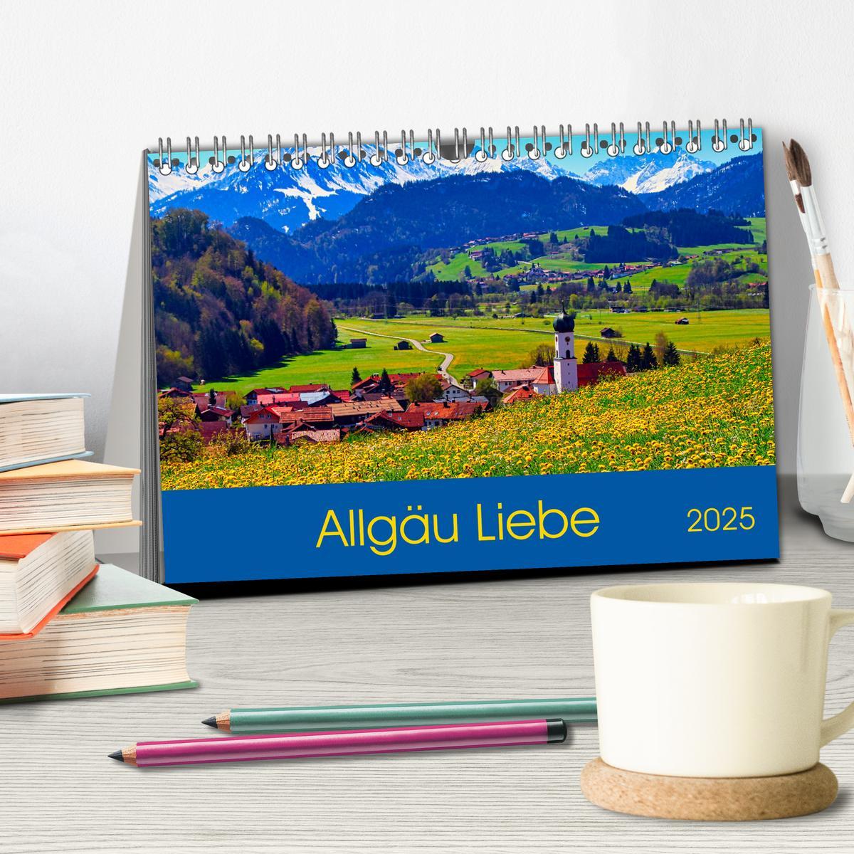 Bild: 9783435059744 | Allgäu Liebe (Tischkalender 2025 DIN A5 quer), CALVENDO Monatskalender