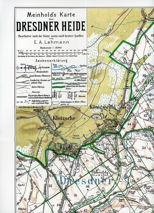 Bild: 9783981150100 | Wanderkarte der Dresdner Heide um 1908 | (Land-)Karte | Deutsch | 2007