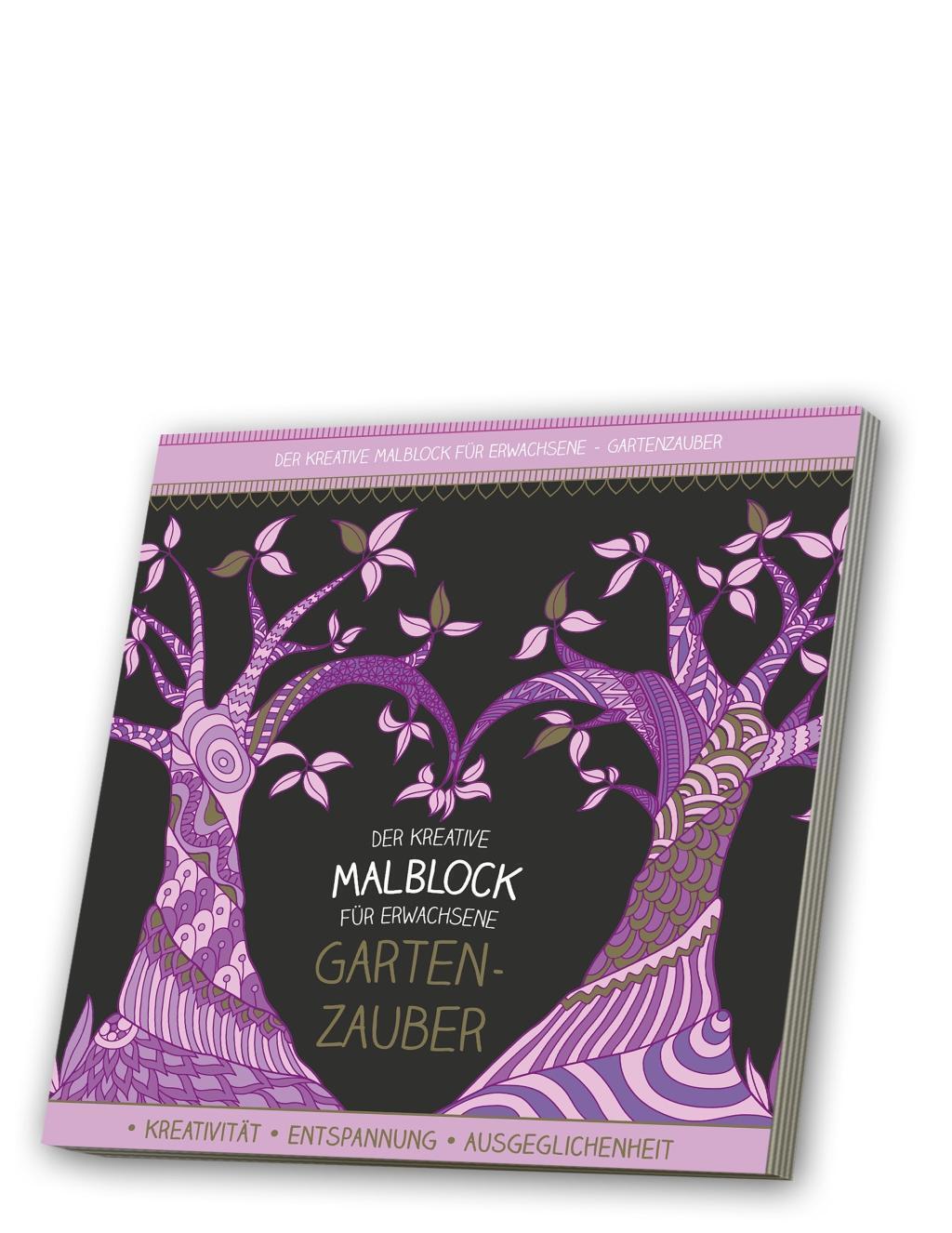 Cover: 4019393986668 | Malblock für Erwachsene mit CD: Gartenzauber | Taschenbuch | Deutsch