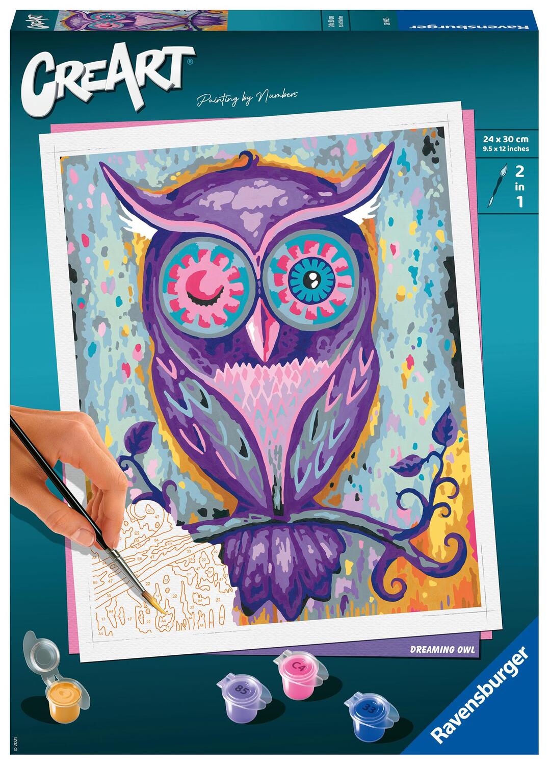 Cover: 4005556289905 | Ravensburger Malen nach Zahlen 28990 - Dreaming Owl - ab 12 Jahren