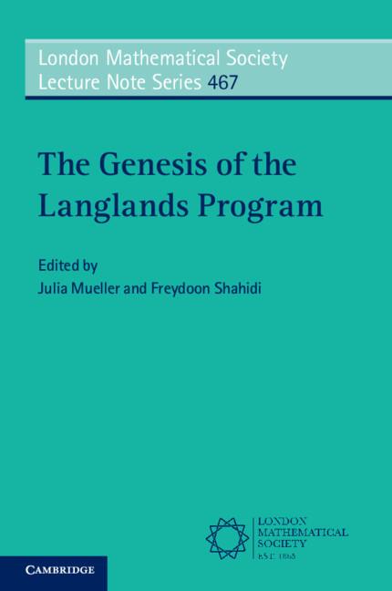 Cover: 9781108710947 | The Genesis of the Langlands Program | Julia Mueller (u. a.) | Buch