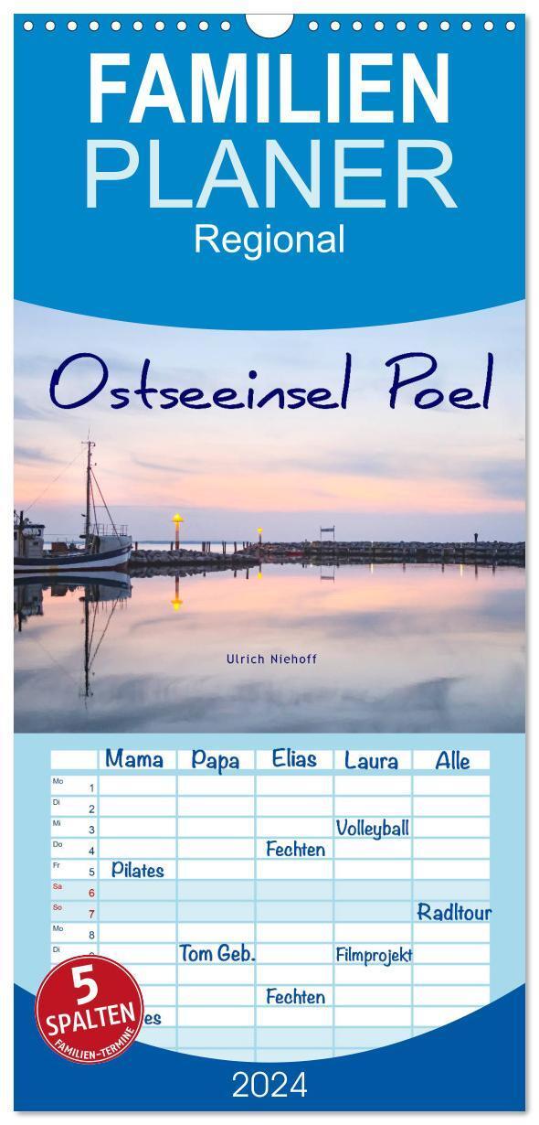 Cover: 9783675831483 | Familienplaner 2024 - Osteeinsel Poel mit 5 Spalten (Wandkalender,...