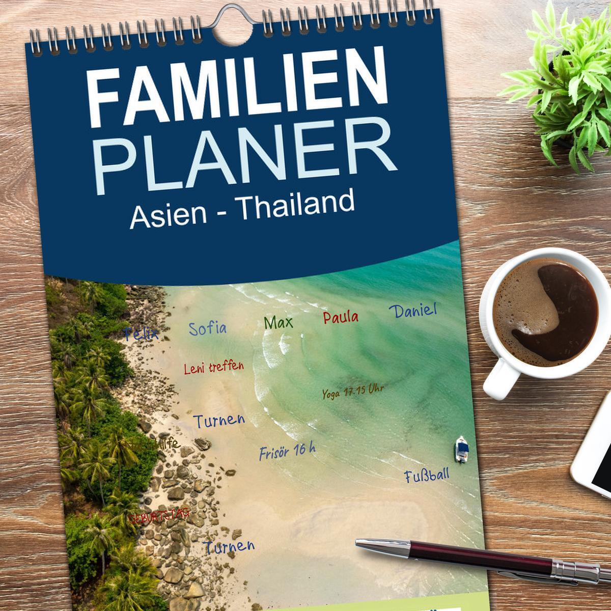 Bild: 9783457092392 | Familienplaner 2025 - Asien - Thailand mit 5 Spalten (Wandkalender,...