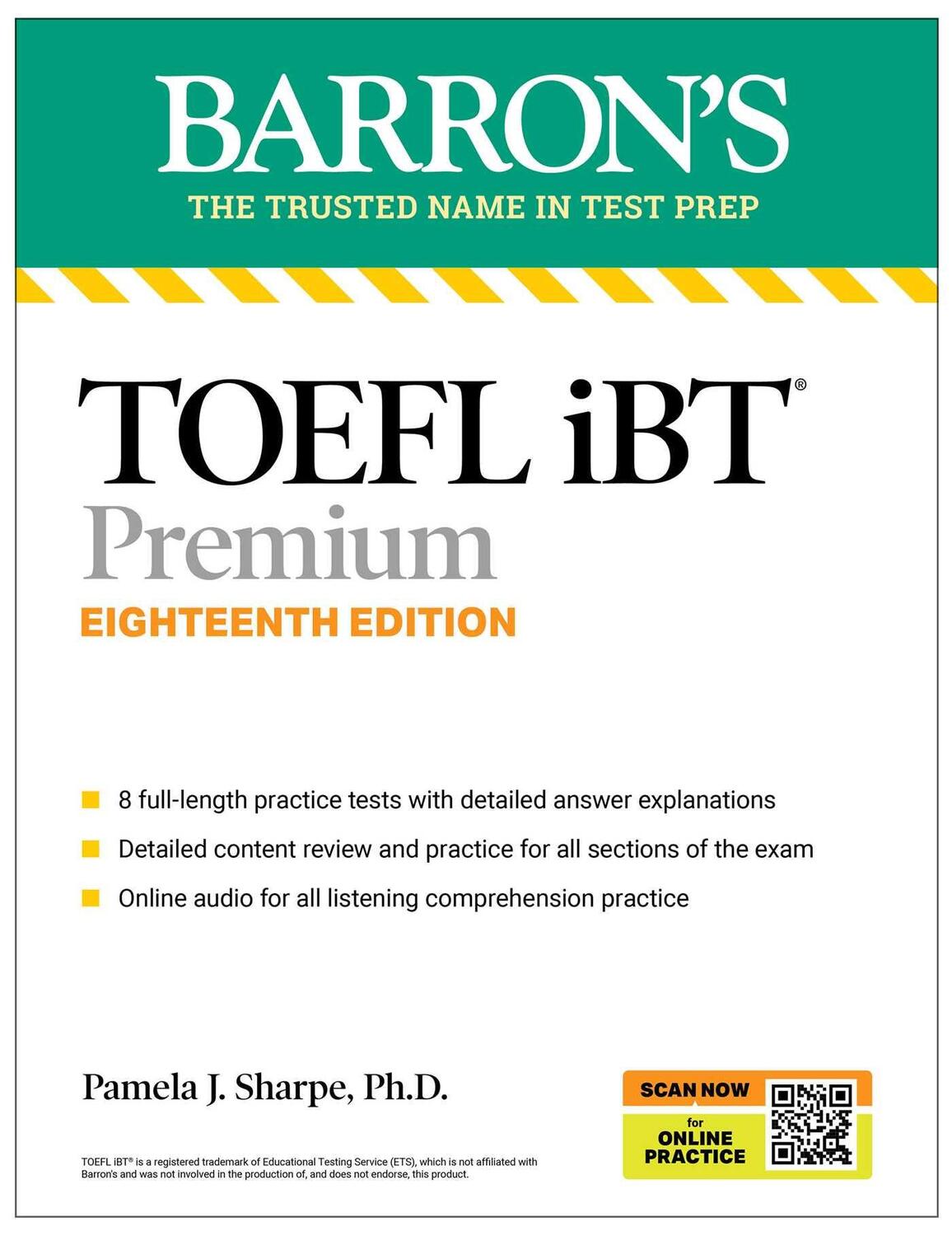 Cover: 9781506290539 | TOEFL iBT Premium with 8 Online Practice Tests + Online Audio,...