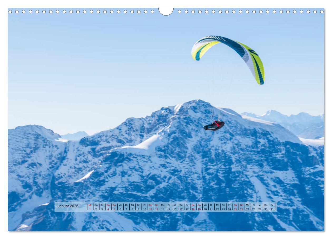 Bild: 9783435337170 | Paragliding - lautloses Schweben (Wandkalender 2025 DIN A3 quer),...