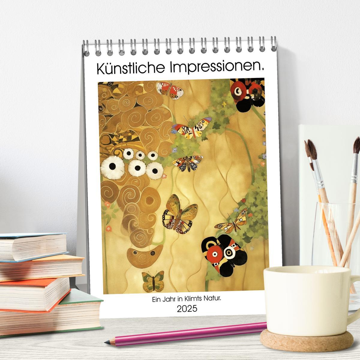 Bild: 9783435843626 | Künstliche Impressionen. Ein Jahr in Klimts Natur. (Tischkalender...