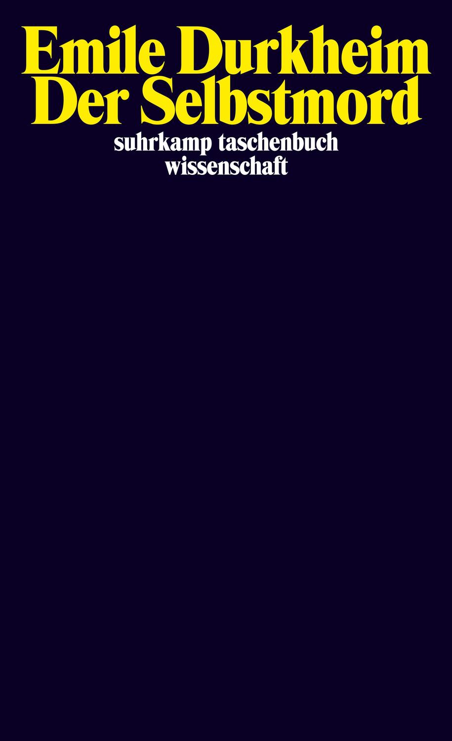 Cover: 9783518280317 | Der Selbstmord | Emile Durkheim | Taschenbuch | Deutsch | 1983
