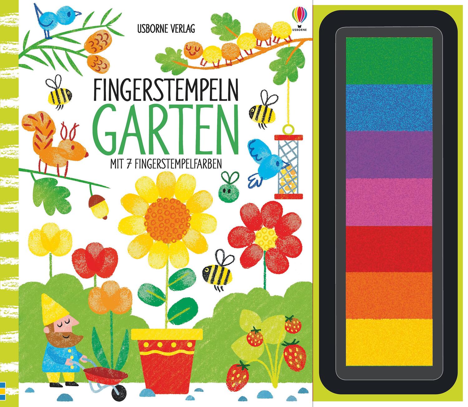 Cover: 9781782327578 | Fingerstempeln: Garten | mit 7 Fingerstempelfarben | Fiona Watt | Buch