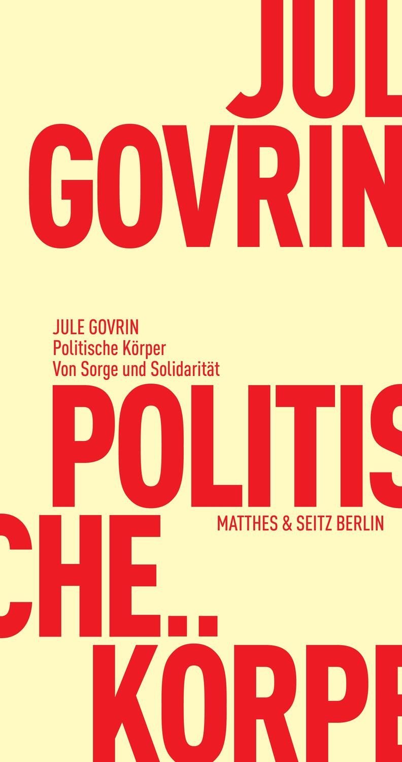 Cover: 9783751805452 | Politische Körper | Von Sorge und Solidarität | Jule Govrin | Buch