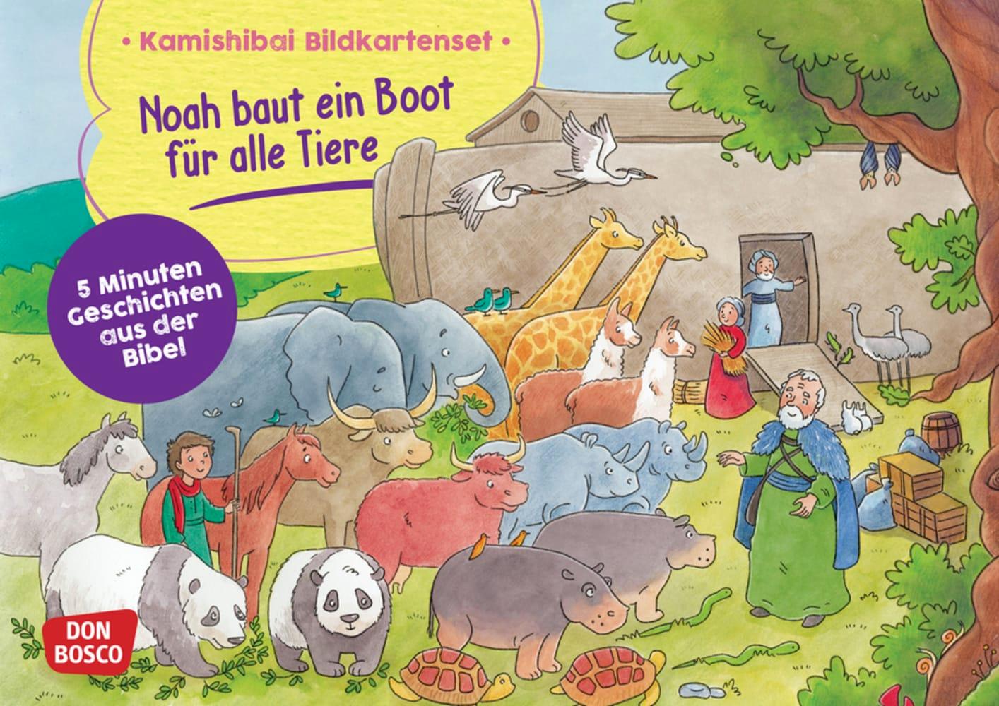 Cover: 4260179516665 | Noah baut ein Boot für alle Tiere. Kamishibai Bildkartenset. | Box