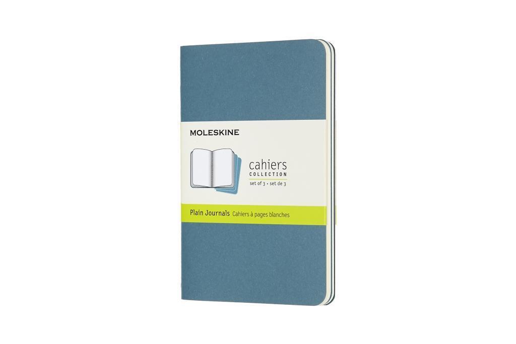 Cover: 8058647629612 | Moleskine Cahier Pocket/A6, 3er Set, Blanko, Lebhaftes Blau | Englisch