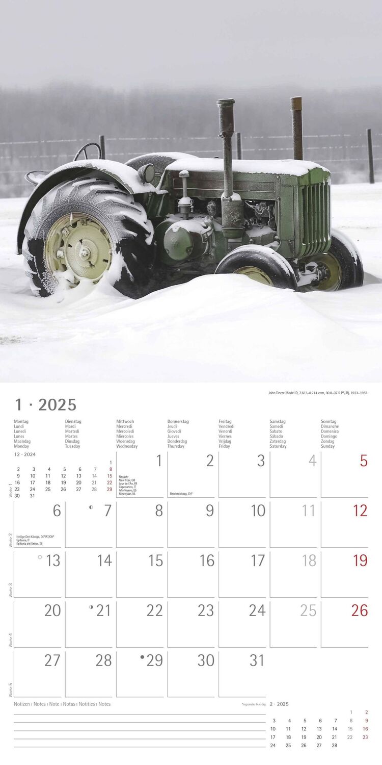 Bild: 4251732343170 | Traktoren Classics 2025 - Broschürenkalender 30x30 cm (30x60...