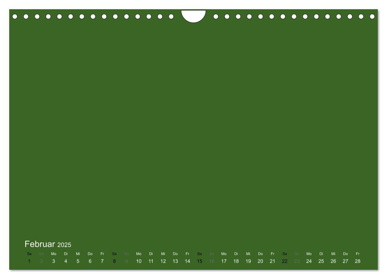 Bild: 9783435770564 | Bastelkalender - dunkel Grün (Wandkalender 2025 DIN A4 quer),...