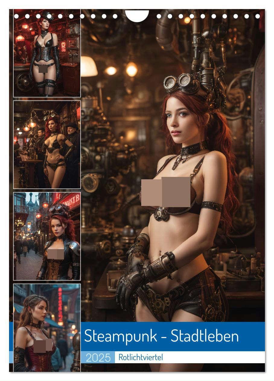 Cover: 9783383791185 | Steampunk - Stadtleben - Rotlichtviertel (Wandkalender 2025 DIN A4...