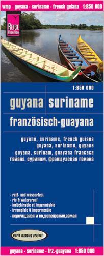 Cover: 9783831772636 | Reise Know-How Landkarte Guyana, Suriname, Französisch-Guayana...