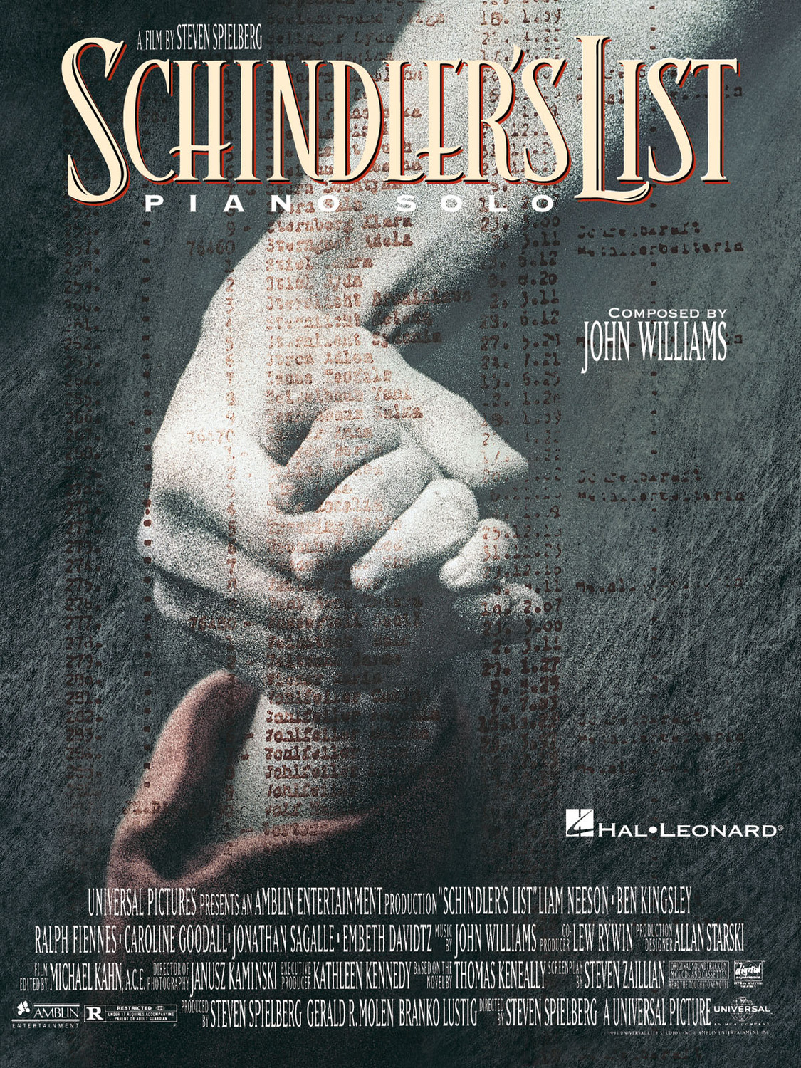 Cover: 73999209242 | Schindler's List | Piano Solo Songbook | Hal Leonard