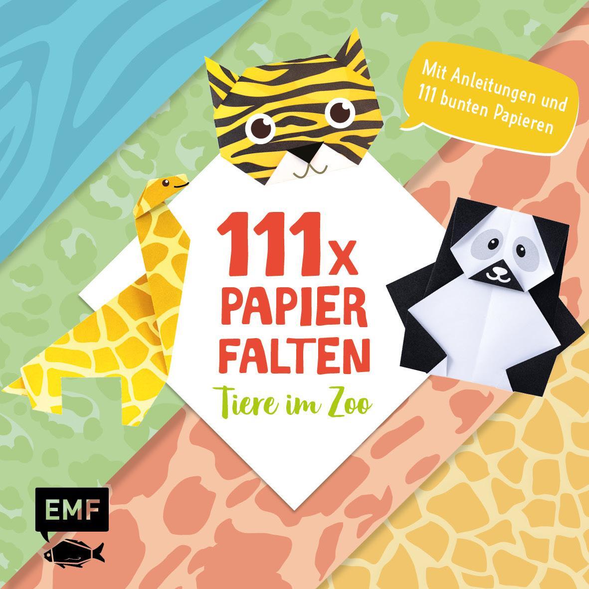 Cover: 9783745903607 | 111 x Papierfalten - Tiere im Zoo | Thade Precht | Taschenbuch | 2021