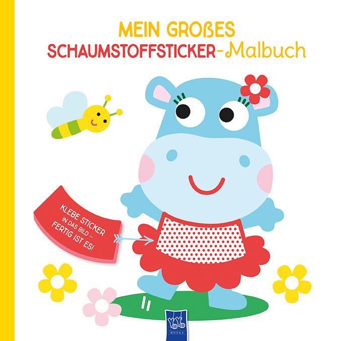 Cover: 9789464226171 | Mein großes Schaumstoffsticker-Malbuch - Nilpferd | Taschenbuch | 2022