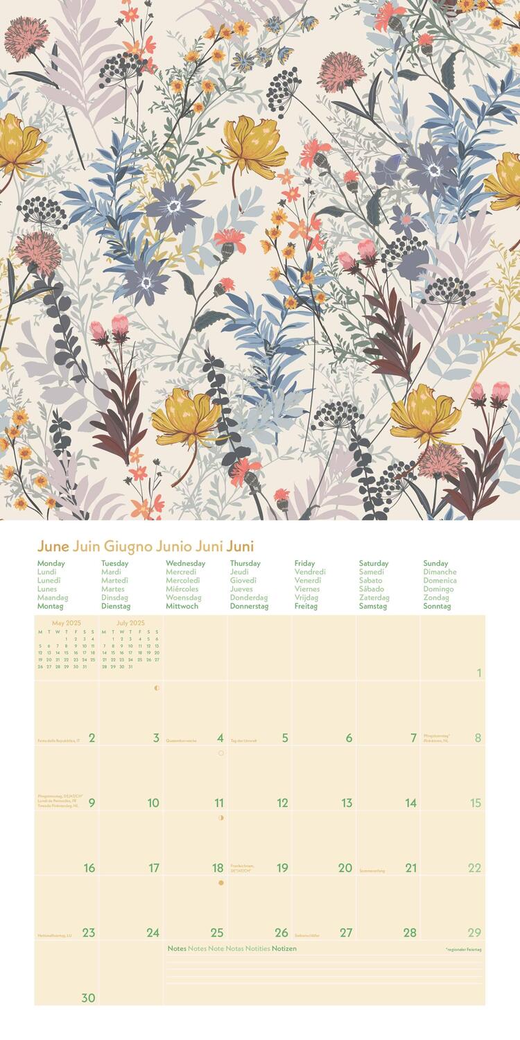 Bild: 4002725981721 | GreenLine Floral 2025 - Wand-Kalender - Broschüren-Kalender - 30x30...