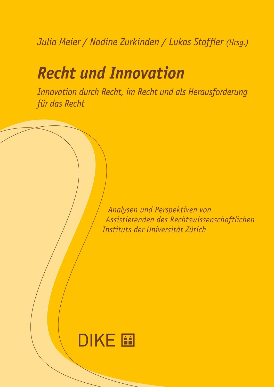 Cover: 9783038911517 | Recht und Innovation | Julia Meier (u. a.) | Taschenbuch | APARIUZ