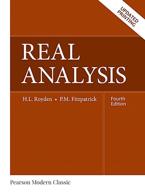 Cover: 9780134689494 | Real Analysis (Classic Version) | Halsey Royden (u. a.) | Taschenbuch