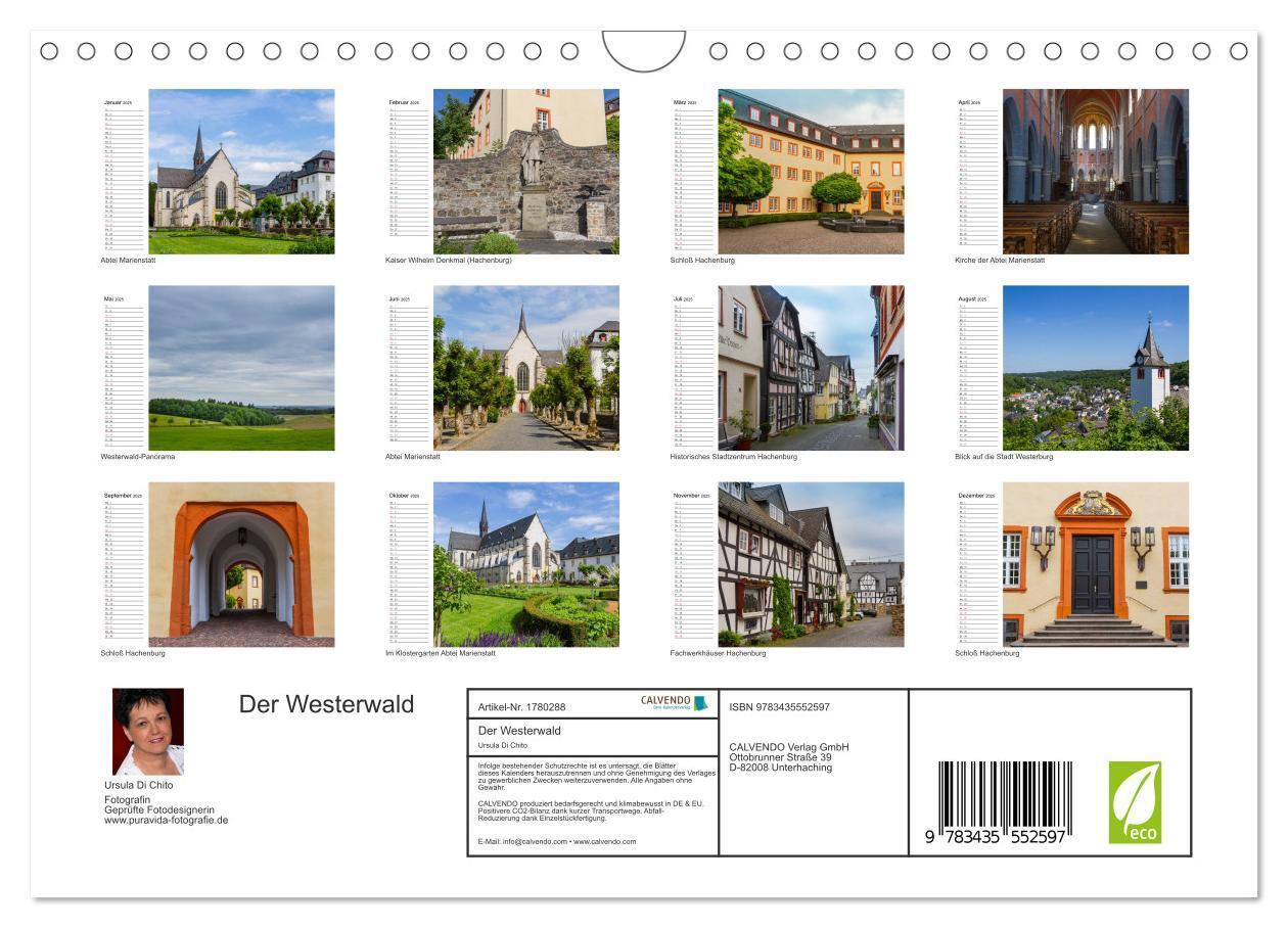 Bild: 9783435552597 | Der Westerwald (Wandkalender 2025 DIN A4 quer), CALVENDO...