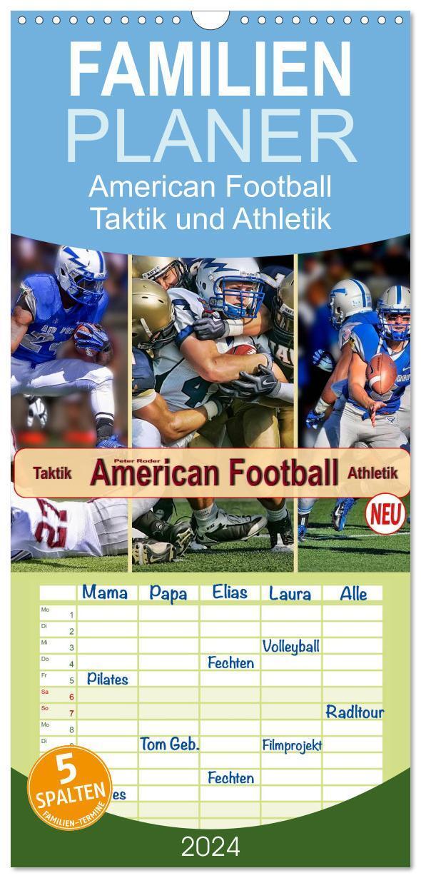 Cover: 9783383097836 | Familienplaner 2024 - American Football - Taktik und Athletik mit 5...