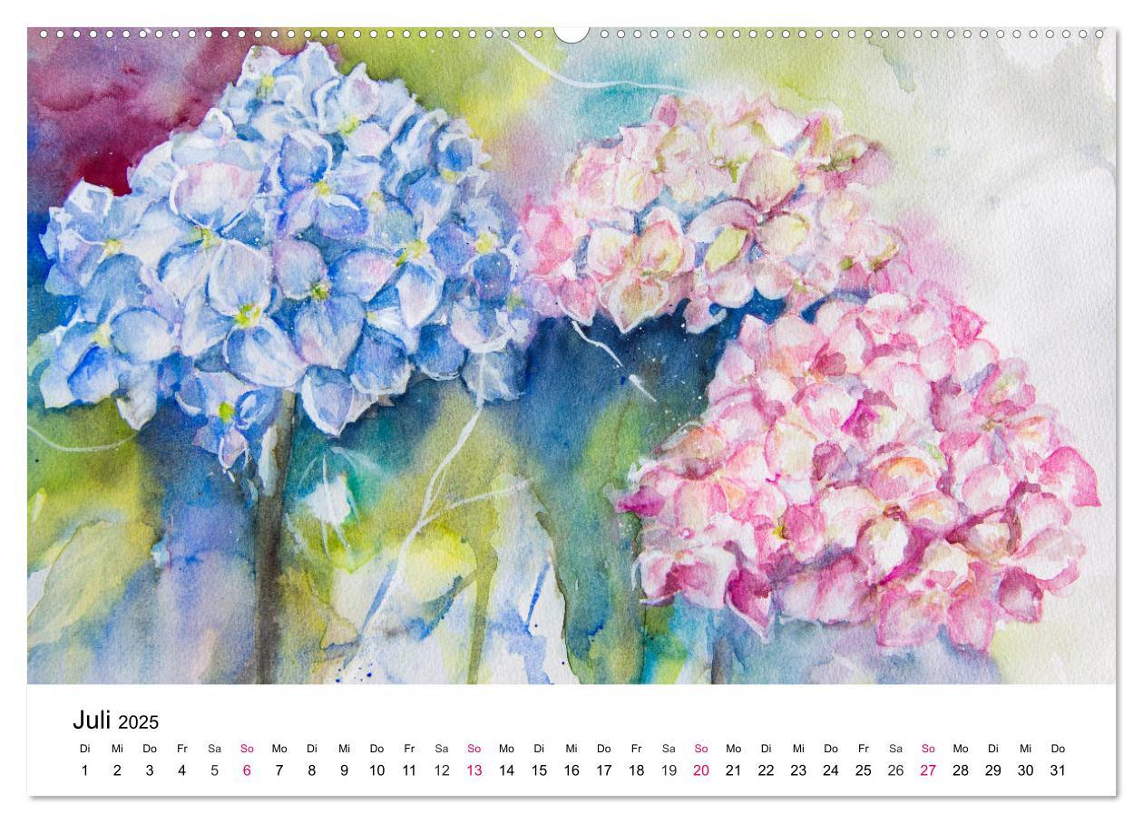 Bild: 9783435506279 | Mit Aquarellen durch das Jahr (Wandkalender 2025 DIN A2 quer),...